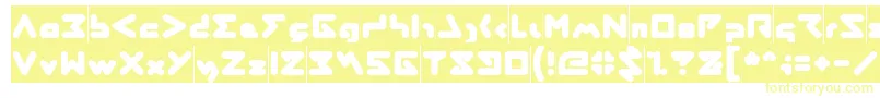 AbstrasctikInverse Font – Yellow Fonts on White Background