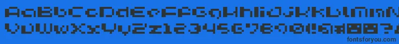 フォントHeight2Bold – 黒い文字の青い背景