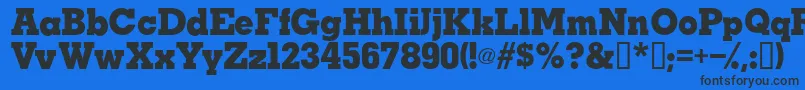 TaralanesskBold Font – Black Fonts on Blue Background