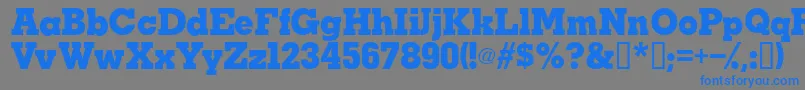 TaralanesskBold Font – Blue Fonts on Gray Background