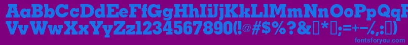 TaralanesskBold Font – Blue Fonts on Purple Background