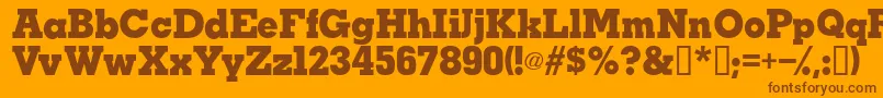 TaralanesskBold Font – Brown Fonts on Orange Background
