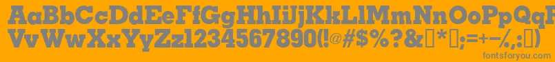 TaralanesskBold Font – Gray Fonts on Orange Background