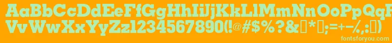 TaralanesskBold Font – Green Fonts on Orange Background