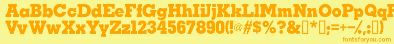 TaralanesskBold Font – Orange Fonts on Yellow Background