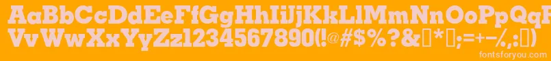 TaralanesskBold Font – Pink Fonts on Orange Background
