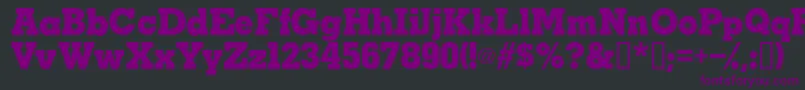 Czcionka TaralanesskBold – fioletowe czcionki na czarnym tle