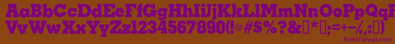 TaralanesskBold Font – Purple Fonts on Brown Background