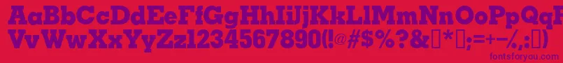 TaralanesskBold Font – Purple Fonts on Red Background