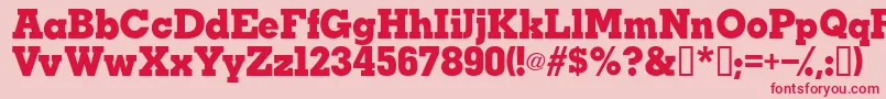 TaralanesskBold Font – Red Fonts on Pink Background