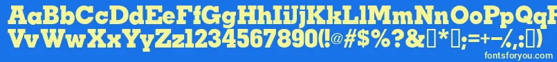 TaralanesskBold Font – Yellow Fonts on Blue Background