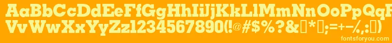 TaralanesskBold Font – Yellow Fonts on Orange Background