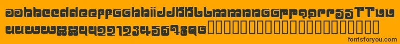 Ballom Font – Black Fonts on Orange Background