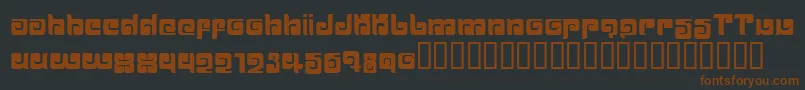 Ballom-fontti – ruskeat fontit mustalla taustalla