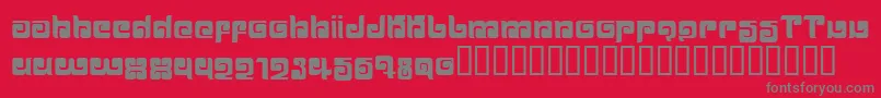 Ballom Font – Gray Fonts on Red Background