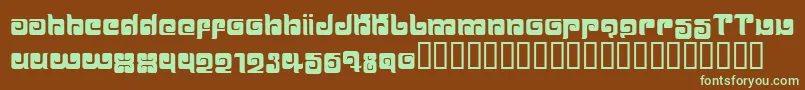 Ballom-fontti – vihreät fontit ruskealla taustalla