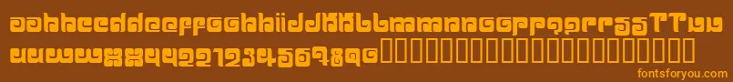 Ballom Font – Orange Fonts on Brown Background