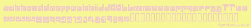 Ballom-fontti – vaaleanpunaiset fontit keltaisella taustalla