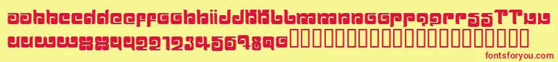 Ballom Font – Red Fonts on Yellow Background