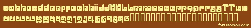 Ballom Font – Yellow Fonts on Brown Background