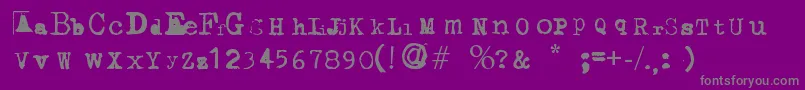 Więcej informacji o czcionce TypewriterFrom286 Czcionka TypewriterFrom286 – szare czcionki na fioletowym tle