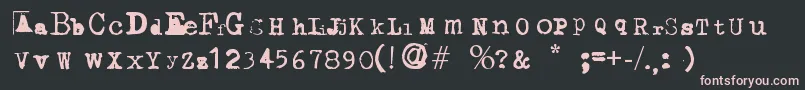 TypewriterFrom286 Font – Pink Fonts on Black Background