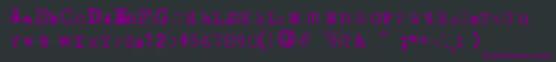 Шрифт TypewriterFrom286 – фиолетовые шрифты на чёрном фоне