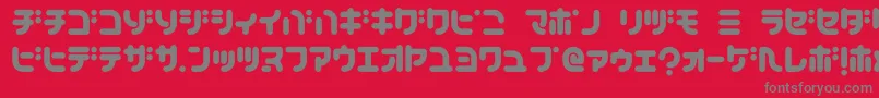 フォントTeacherK – 赤い背景に灰色の文字