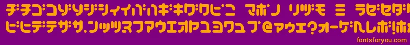 TeacherK Font – Orange Fonts on Purple Background