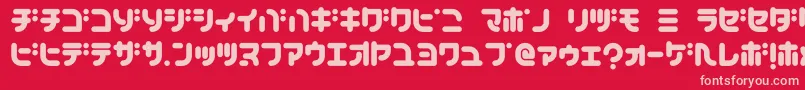 TeacherK Font – Pink Fonts on Red Background