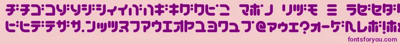 TeacherK Font – Purple Fonts on Pink Background