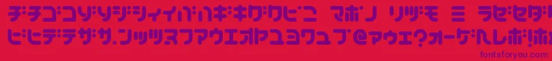 TeacherK Font – Purple Fonts on Red Background