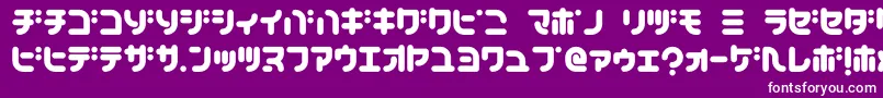 フォントTeacherK – 紫の背景に白い文字