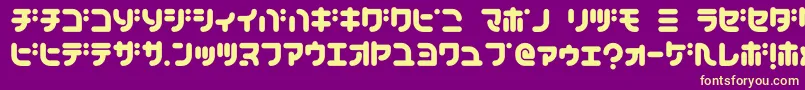 TeacherK Font – Yellow Fonts on Purple Background
