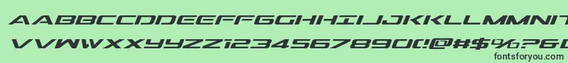 Czcionka Outridersemicondital – czarne czcionki na zielonym tle