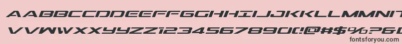 Fonte Outridersemicondital – fontes pretas em um fundo rosa
