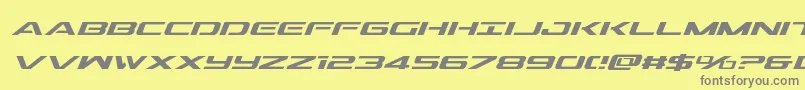 Outridersemicondital Font – Gray Fonts on Yellow Background