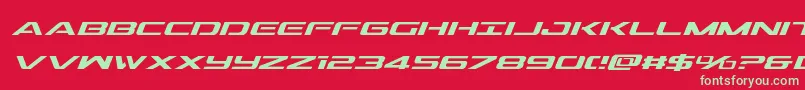 Outridersemicondital Font – Green Fonts on Red Background