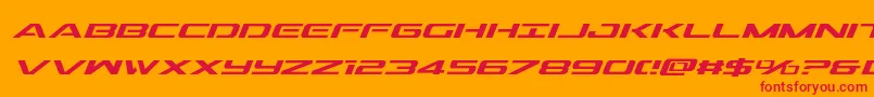 Outridersemicondital Font – Red Fonts on Orange Background