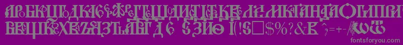 NovgorodPlain Font – Gray Fonts on Purple Background