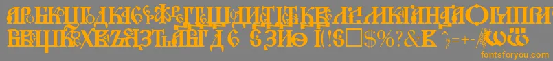 NovgorodPlain Font – Orange Fonts on Gray Background