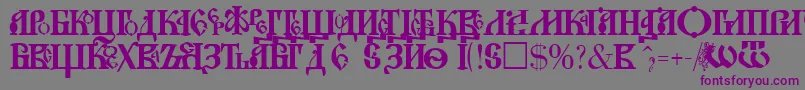 NovgorodPlain Font – Purple Fonts on Gray Background