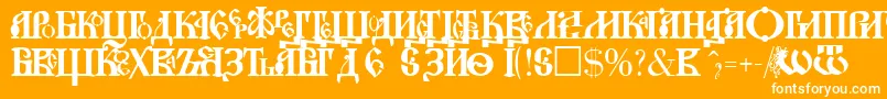 NovgorodPlain Font – White Fonts on Orange Background