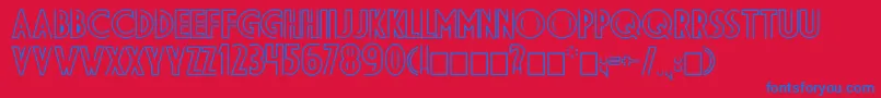 Dsdiplomaoutlinec Font – Blue Fonts on Red Background