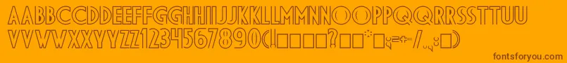 Dsdiplomaoutlinec-Schriftart – Braune Schriften auf orangefarbenem Hintergrund