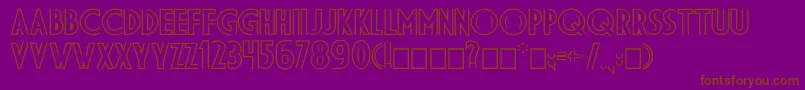 Dsdiplomaoutlinec Font – Brown Fonts on Purple Background