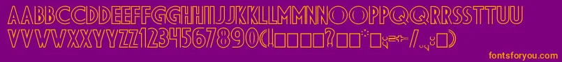 Dsdiplomaoutlinec Font – Orange Fonts on Purple Background