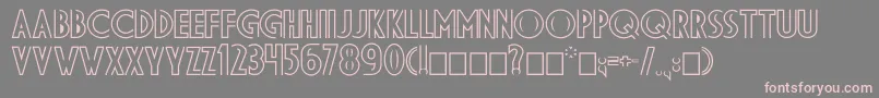 Dsdiplomaoutlinec-Schriftart – Rosa Schriften auf grauem Hintergrund