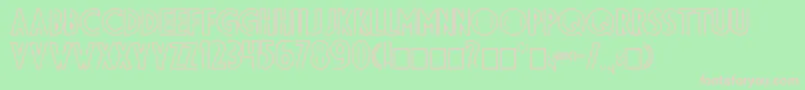 Dsdiplomaoutlinec Font – Pink Fonts on Green Background