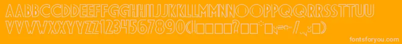 Dsdiplomaoutlinec-Schriftart – Rosa Schriften auf orangefarbenem Hintergrund